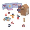 Sevi Seviland Il Magico mondo di Seviland, Playset in legno Set Polizia, 83094