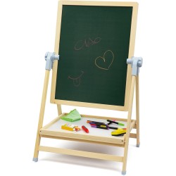 Sevi Lavagna bifacciale da Terra | Trudi by Giochi in Legno educativi Prima Infanzia. Costruzioni e Giocattoli | 45x60x115 cm W