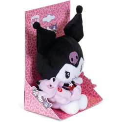 Trudi Kuromi e l amico Orso Ettore | Peluche Kuromi anniversary | 15x14,5x10 cm taglia XS | Hello Kitty and friends | modello 2