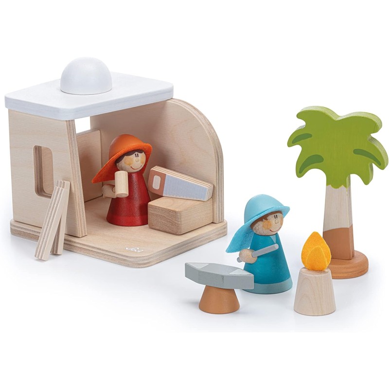 Trudi Presepe - Gli artigiani (9 pz) | Sevi | Decorazioni natività. Presepe in legno artigianale Sevi | 18x15x12,5 cm | Decoraz