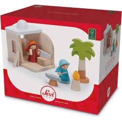 Trudi Presepe - Gli artigiani (9 pz) | Sevi | Decorazioni natività. Presepe in legno artigianale Sevi | 18x15x12,5 cm | Decoraz
