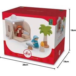 Trudi Presepe - Gli artigiani (9 pz) | Sevi | Decorazioni natività. Presepe in legno artigianale Sevi | 18x15x12,5 cm | Decoraz