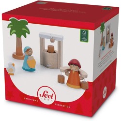 Trudi Presepe - Attorno al pozzo by Sevi | Decorazioni natività. Presepe in legno artigianale Sevi. | 14x13,5x11,5 cm | Decoraz