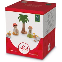 Trudi Presepe - I pastori musicisti (5 pz) | Sevi | Decorazioni natività. Presepe in legno artigianale Sevi. | 9,5x11,5x9 cm | 