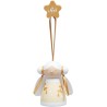 Angioletto Lei bianco | Sevi | Decorazioni albero di Natale in legno. Collezione artigianale | 9x15,5x5 cm | Decorazioni natali