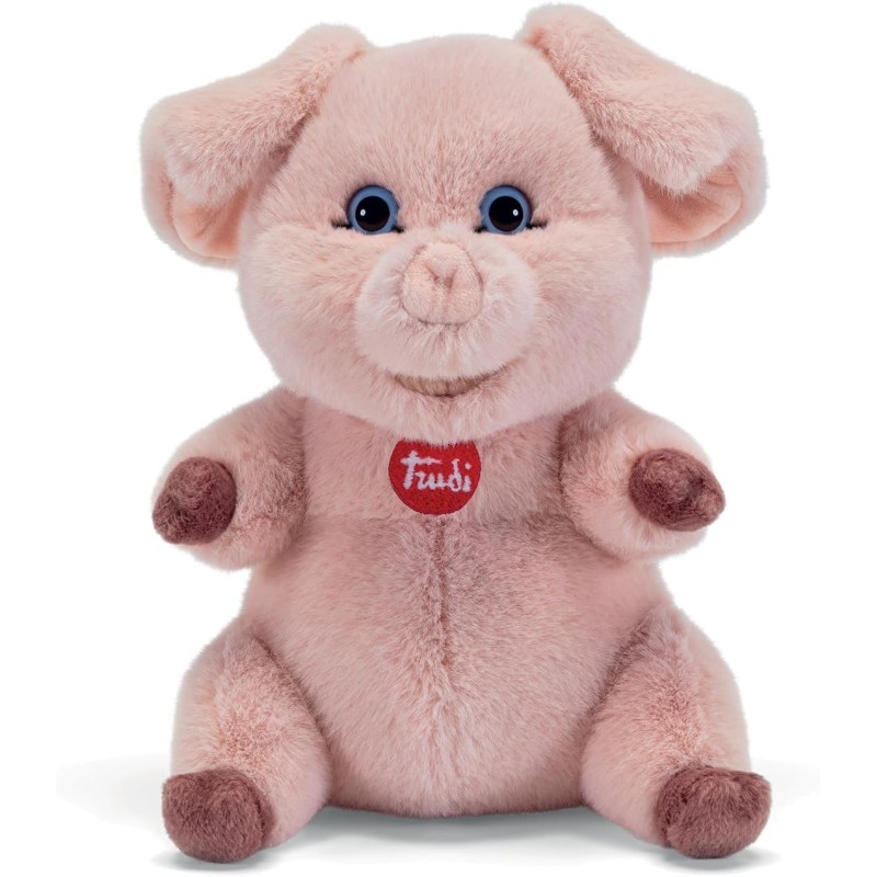Trudi Maiale Zack Peluche regalo, maialino portafortuna | 15x21x15 cm taglia S | Classici Fattoria | modello 28394