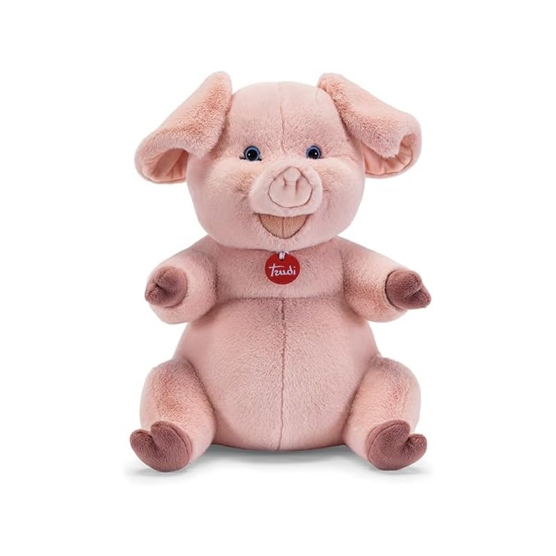 Trudi Maiale Zack | Peluche regalo, maialino portafortuna | 27x36x26 cm taglia L | Classici Fattoria | modello 28396