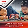 LEGO 60443 City Pit Stop e Meccanici con Monoposto Ferrari F1 - Kit Officina da Costruire con Macchina Giocattolo, Minifigure e
