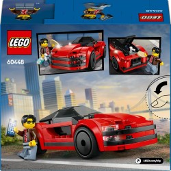 LEGO 60448 City Auto Sportiva Rossa - Macchina Giocattolo da Corsa - Include Minifigure e Accessori