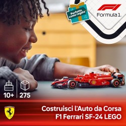 LEGO 77242 Speed Champions Auto da Corsa Ferrari F1 SF-24 - Giocattolo da Collezione con Minifigure Formula 1