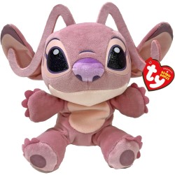 TY Floppy - Collezione Disney Lilo & Stitch, Angel, Morbido Peluche da Collezionare, Idea Regalo per Grandi e Piccini - 20 cm -