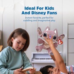 TY Floppy - Collezione Disney Lilo & Stitch, Angel, Morbido Peluche da Collezionare, Idea Regalo per Grandi e Piccini - 20 cm -