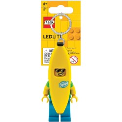 LEGO 520724 Iconico Portachiavi Torcia Uomo Banana - Altezza 76 mm (KE184) - 2 batterie CR2025 incluse