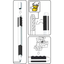 LEGO 52601 Penna Gel Ufficiale con Minifigure (Punta Media) - Penna Divertente per Scuola, Bambini e Collezionisti, Idea Regalo