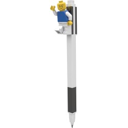 LEGO 52601 Penna Gel Ufficiale con Minifigure (Punta Media) - Penna Divertente per Scuola, Bambini e Collezionisti, Idea Regalo
