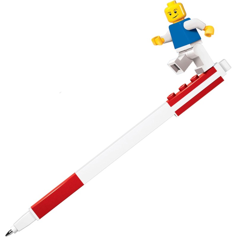 LEGO 52602 Penna Gel Ufficiale con Minifigure - Penna Divertente per Scuola, Bambini e Collezionisti, Idea Regalo, Rossa