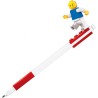 LEGO 52602 Penna Gel Ufficiale con Minifigure - Penna Divertente per Scuola, Bambini e Collezionisti, Idea Regalo, Rossa