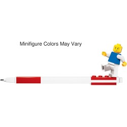LEGO 52602 Penna Gel Ufficiale con Minifigure - Penna Divertente per Scuola, Bambini e Collezionisti, Idea Regalo, Rossa