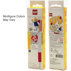 LEGO 52602 Penna Gel Ufficiale con Minifigure - Penna Divertente per Scuola, Bambini e Collezionisti, Idea Regalo, Rossa
