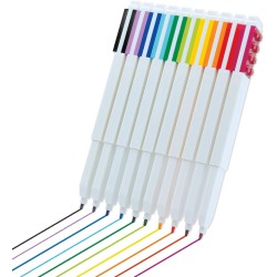 LEGO 53101 Iconic Articoli da Scrittura confezione da 10: Creativo Penna a Gel Asciugatura Rapida con Piastrella LEGO - Set di 