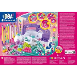 Clementoni Idea - Laboratorio delle Penne Message, Kit Creativo per Bambini con 100+ Accessori e 8 Penne Personalizzabili con L