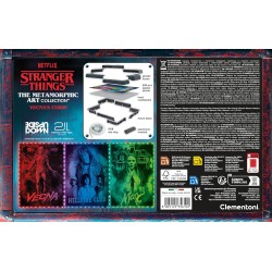 Clementoni - Stranger Things Metamorphic Art Collection - Vecna s Curse, Quadro Interattivo 520 Pezzi con Cornice e LED RGB, Il