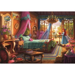 Clementoni - Puzzle 500 Pezzi, Ever After Collection Tema Disney Princess Ariel, Illustrazione Artistica da Collezione, Box Ele