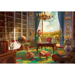 Clementoni - Puzzle 500 Pezzi, Ever After Collection Tema Disney Princess Belle, Illustrazione Artistica da Collezione, Box Ele