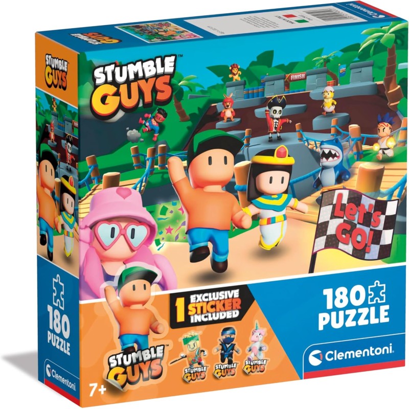 Clementoni 29322 - 180 Pezzi, Puzzle Personaggi Stumble Guys Videogioco, Gaming, Made In Italy