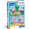 Clementoni - 24778 - Supercolor Puzzle - Peppa Pig - 2x20 pezzi (2 puzzle da 20 pezzi) - Made in Italy, puzzle bambini 3 anni+