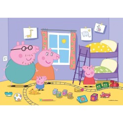 Clementoni - 24778 - Supercolor Puzzle - Peppa Pig - 2x20 pezzi (2 puzzle da 20 pezzi) - Made in Italy, puzzle bambini 3 anni+