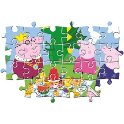 Clementoni - 24778 - Supercolor Puzzle - Peppa Pig - 2x20 pezzi (2 puzzle da 20 pezzi) - Made in Italy, puzzle bambini 3 anni+