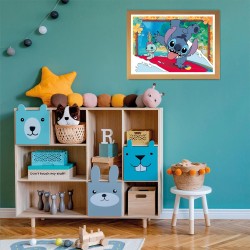 Clementoni - 24809 Disney Stitch Supercolor 2x20 (Include 2 da 20 Pezzi) Bambini 3 Anni, Puzzle Cartoni Animati, Made in Italy