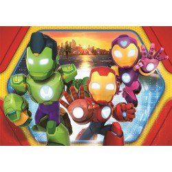 Clementoni - 24829 Puzzle 24 Pezzi Supercolor, per Bambini 3+ Anni, Illustrazione Marvel Iron Man and his Awesome Friends, Made