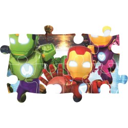 Clementoni - 24829 Puzzle 24 Pezzi Supercolor, per Bambini 3+ Anni, Illustrazione Marvel Iron Man and his Awesome Friends, Made