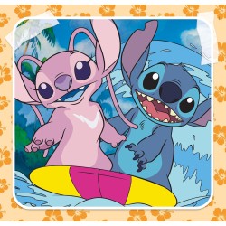 Clementoni - 25321 Disney Stitch Supercolor 3x48 (Include 3 da 48 Pezzi) Bambini 5 Anni, Puzzle Cartoni Animati, Made in Italy