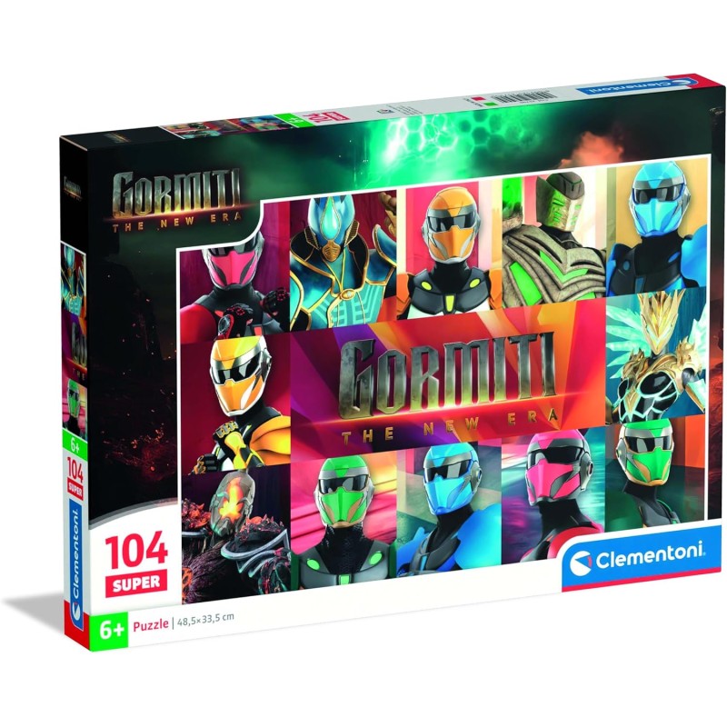 Clementoni - 25790 Puzzle 104 Pezzi, Illustrazione Gormiti, per Bambini dai 6 Anni, Cartoni Animati, Supereroi, Made in Italy, 