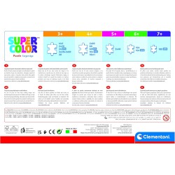 Clementoni - 26596 Disney Stitch Supercolor 60 Maxi Pezzi, Bambini 4 Anni, Cartoni Animati, Puzzle, Made in Italy