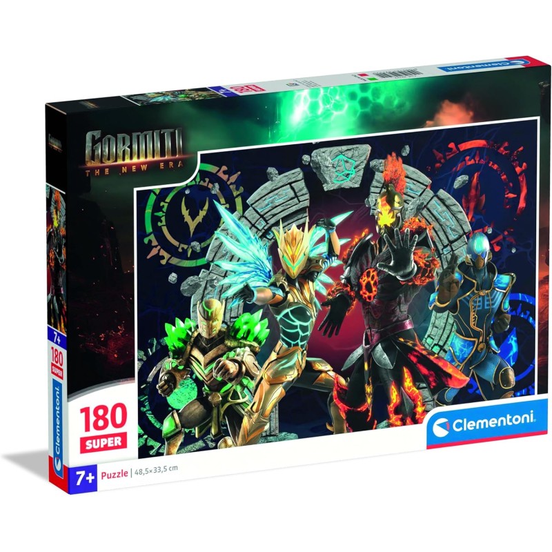 Clementoni - 29792 Puzzle 180 Pezzi, Illustrazione Gormiti, per Bambini dai 7 Anni, Cartoni Animati, Supereroi, Made in Italy, 
