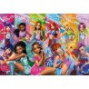 Clementoni - 26301 Puzzle 60 Pezzi Supercolor, per Bambini 4+ Anni, Illustrazione con Personaggi dal Cartone Winx Club, Made in