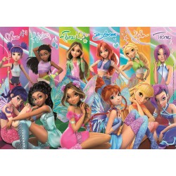 Clementoni - 26301 Puzzle 60 Pezzi Supercolor, per Bambini 4+ Anni, Illustrazione con Personaggi dal Cartone Winx Club, Made in