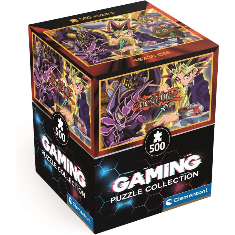 Clementoni - 35602 Puzzle 500 Pezzi Cube per Adulti e Ragazzi, Collection, Illustrazione Yu-Gi-Oh!, Poster Incluso, Made in Ita