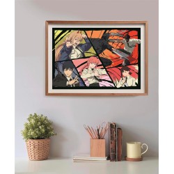 Clementoni - 35607 Puzzle 500 Pezzi Cube per Adulti e Ragazzi, Collection, Illustrazione Chainsaw Man, Poster Incluso, Made in 