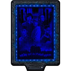 Clementoni - 35611 Stranger Things Metamorphic Art Collection - Demogorgon’s Hunt, Quadro Interattivo 520 Pezzi con Cornice e L