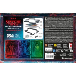 Clementoni - 35611 Stranger Things Metamorphic Art Collection - Demogorgon’s Hunt, Quadro Interattivo 520 Pezzi con Cornice e L