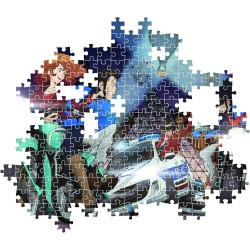Clementoni - 37055 Puzzle 1000 Pezzi Fumetti, Illustrazione Lupin III Compact Box con Poster Incluso, dalla Serie Anime e Manga