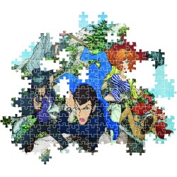 Clementoni - 37068 Puzzle 1000 Pezzi Fumetti, Illustrazione Lupin III con Poster Incluso, dalla Serie Anime e Manga, Compact Bo