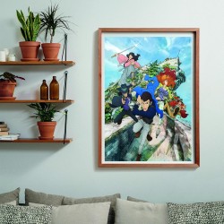 Clementoni - 37068 Puzzle 1000 Pezzi Fumetti, Illustrazione Lupin III con Poster Incluso, dalla Serie Anime e Manga, Compact Bo