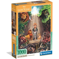 Clementoni 39902 Puzzle Disney The Lion King - 1000 Pezzi - Puzzle Adulti, Poster Incluso, Serie Tv, Puzzle Disney, Made In Ita