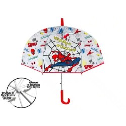 Coriex - Ombrello a cupola trasparente Spiderman - M08906MC